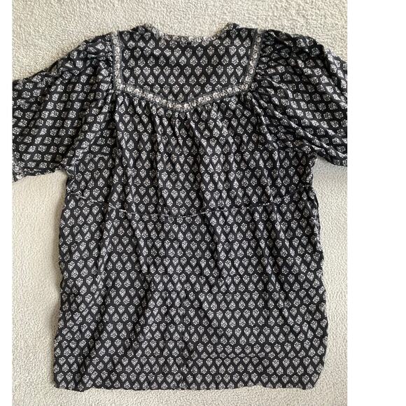 Old Navy Mini Dress 4x Boho Balloon Long Sleeve Baby Doll Belted Black Beach - Picture 7 of 16